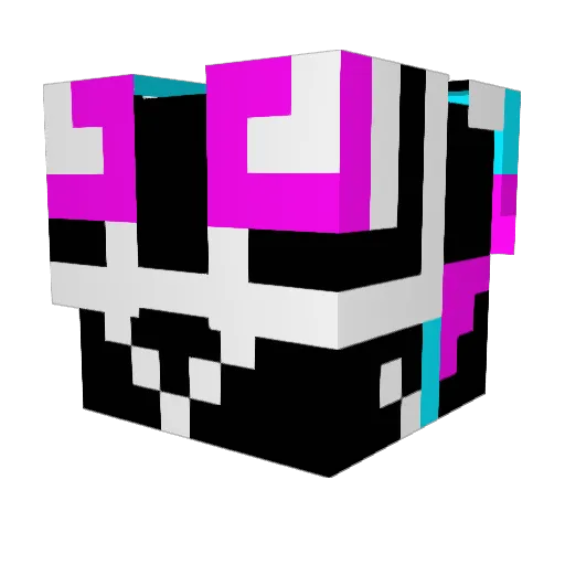 Orziallte Minecraft avatar head, 3D render