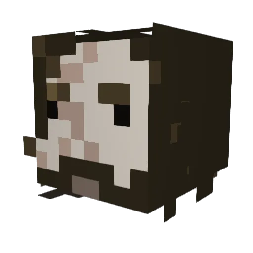 OsKALLor Minecraft avatar head, 3D render