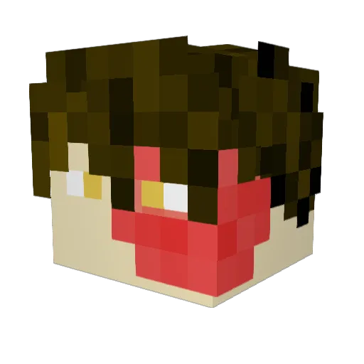 OsOShifted Minecraft avatar head, 3D render