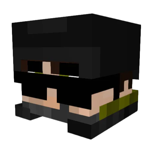 OsXp Minecraft avatar head, 3D render