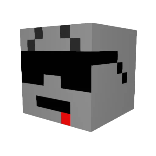 OsXqrr Minecraft avatar head, 3D render