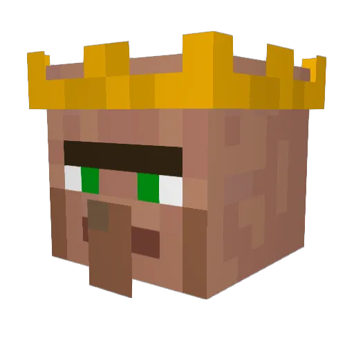 Osadnik Minecraft avatar head, 3D render