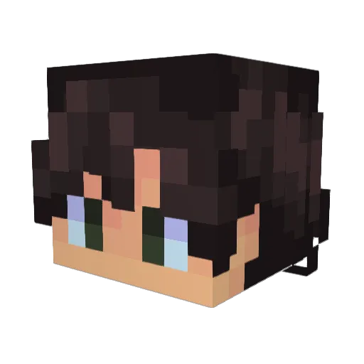 Osaka09 Minecraft avatar head, 3D render