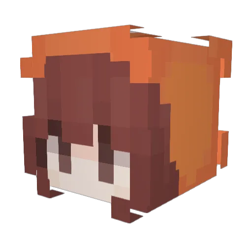 Osaka_YT Minecraft avatar head, 3D render