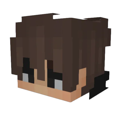 Osakah_ Minecraft avatar head, 3D render
