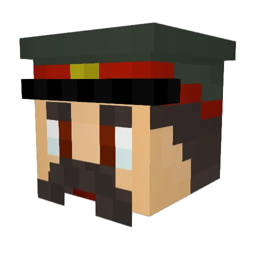 OsamaBinFortnite Minecraft avatar head, 3D render