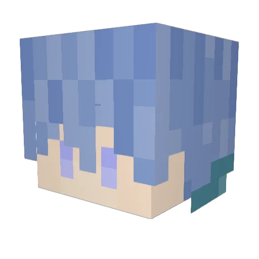 Osamiyui Minecraft avatar head, 3D render
