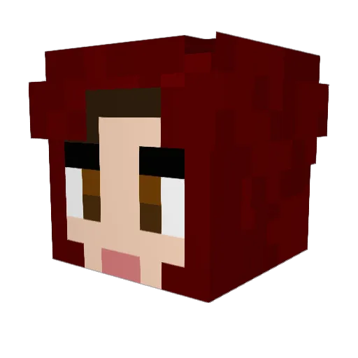 Osanna Minecraft avatar head, 3D render