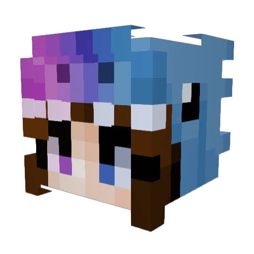 Osasha Minecraft avatar head, 3D render