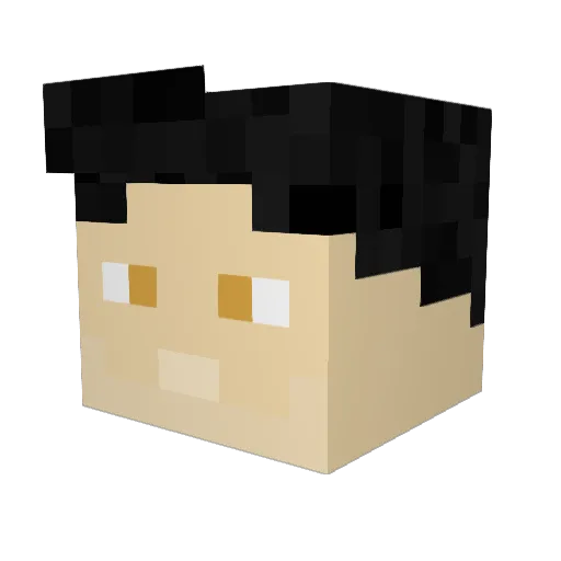OscaaaR1 Minecraft avatar head, 3D render