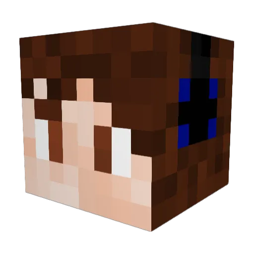Oscadinio Minecraft avatar head, 3D render