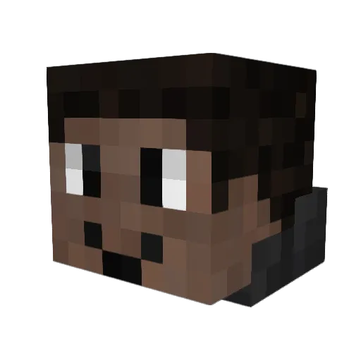 Oscar45hu Minecraft avatar head, 3D render