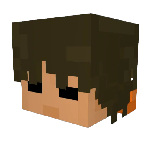 OscarBrock Minecraft avatar head, 3D render