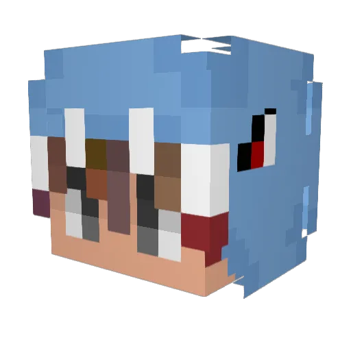 OscarGGE Minecraft avatar head, 3D render
