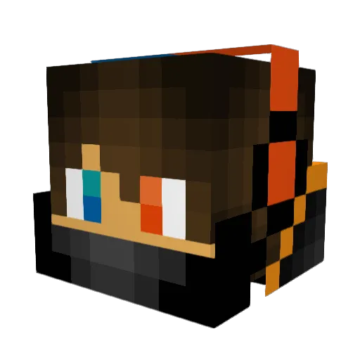 OscarGPS Minecraft avatar head, 3D render