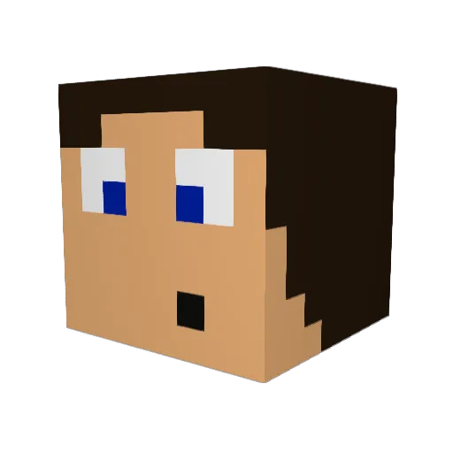 OscarGrarup Minecraft avatar head, 3D render