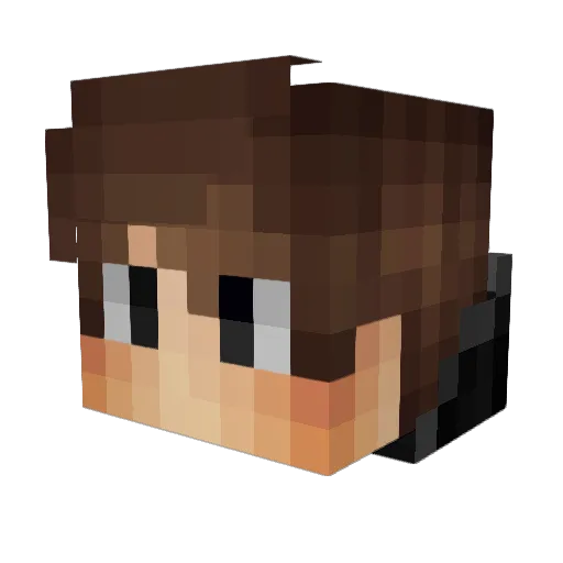 OscarHarro Minecraft avatar head, 3D render
