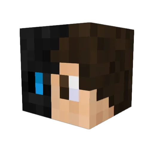 OscarLuke_ Minecraft avatar head, 3D render