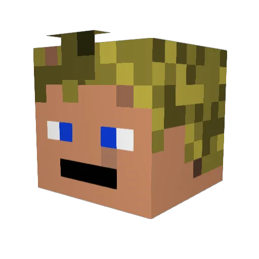 OscarStinson Minecraft avatar head, 3D render