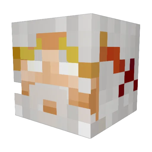 OscarTheThird Minecraft avatar head, 3D render