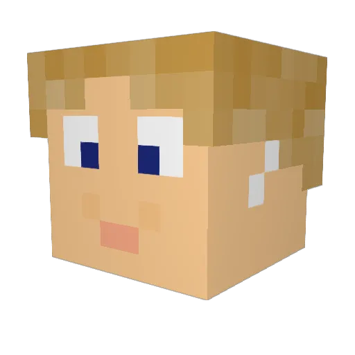 Oscar_Bang Minecraft avatar head, 3D render
