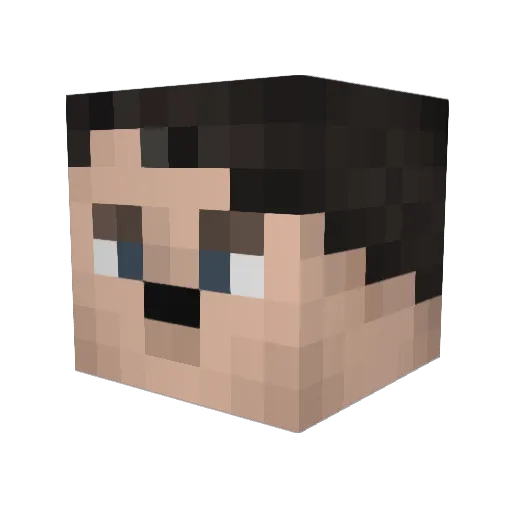 Oscargieryng Minecraft avatar head, 3D render