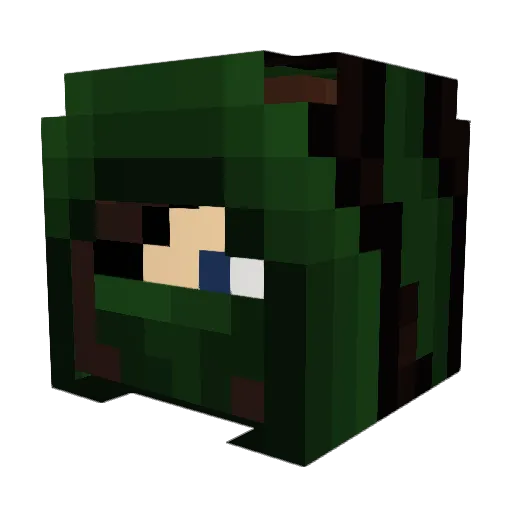 Oscarkalsing Minecraft avatar head, 3D render