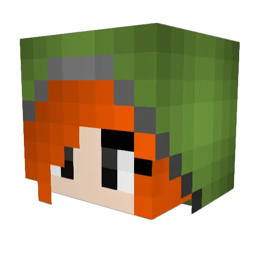 Oscarryan2000 Minecraft avatar head, 3D render