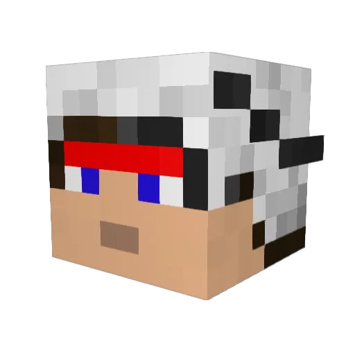 Oscarsmob Minecraft avatar head, 3D render