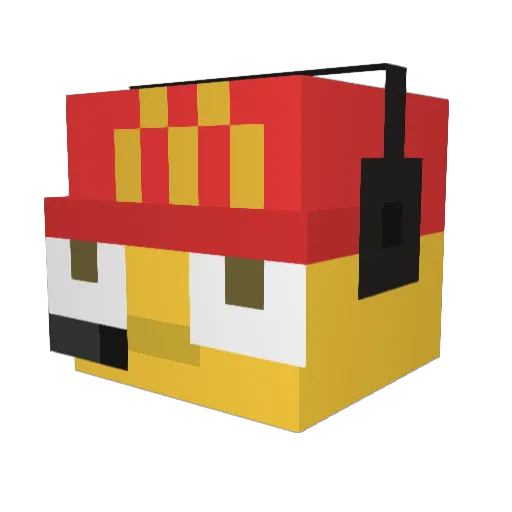 Oscarwarro Minecraft avatar head, 3D render