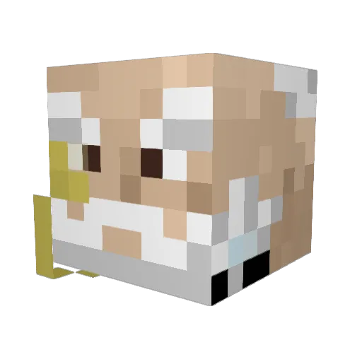 OschiCool Minecraft avatar head, 3D render