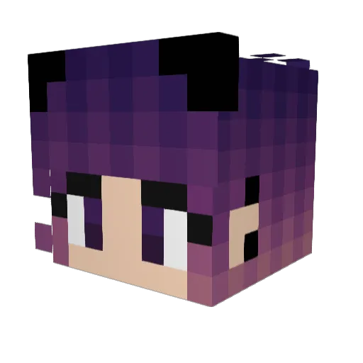 Oschia Minecraft avatar head, 3D render