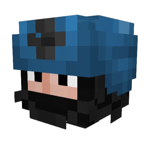 Oscilio Minecraft avatar head, 3D render