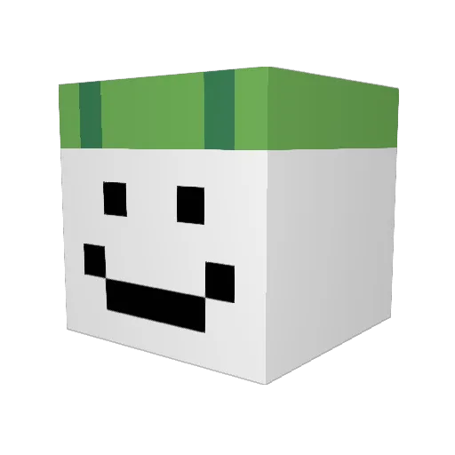 Oscir22 Minecraft avatar head, 3D render