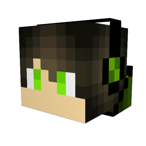 Oscuritolds Minecraft avatar head, 3D render