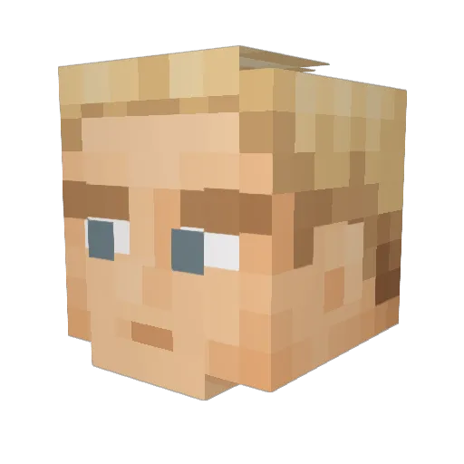 Oscuro_sole Minecraft avatar head, 3D render