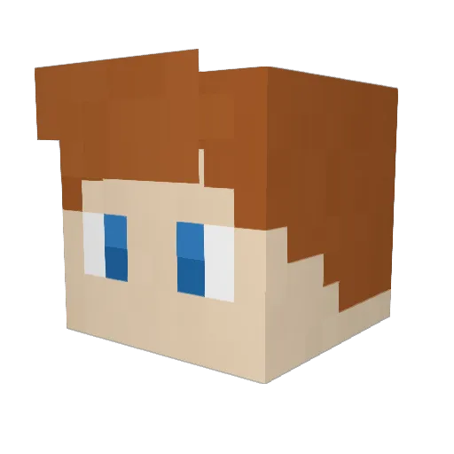Osgan Minecraft avatar head, 3D render