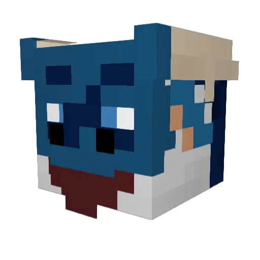 Osgorigri Minecraft avatar head, 3D render