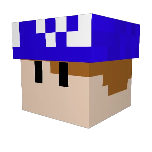 Oshamon Minecraft avatar head, 3D render