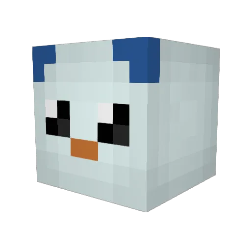 Oshawott424 Minecraft avatar head, 3D render