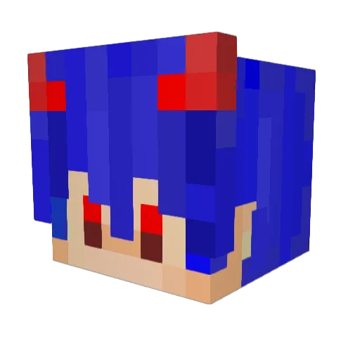 Oshi_03 Minecraft avatar head, 3D render