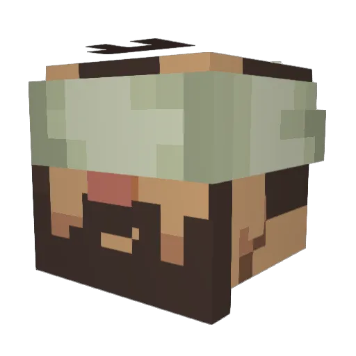 Oshiba Minecraft avatar head, 3D render