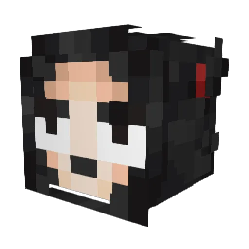 Oshiez Minecraft avatar head, 3D render