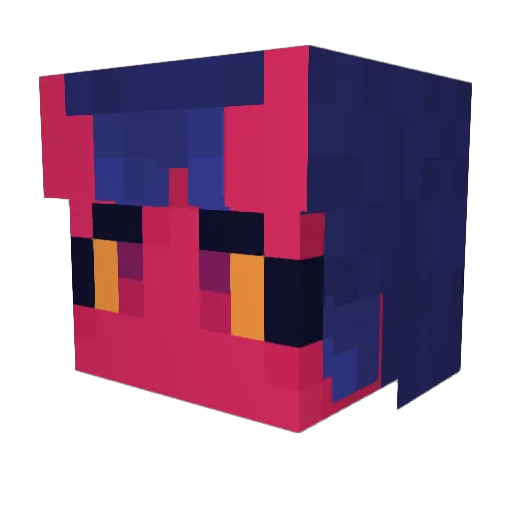 Oshimizy Minecraft avatar head, 3D render