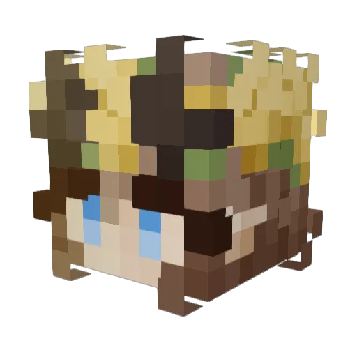 Oshimo_01 Minecraft avatar head, 3D render