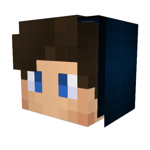 Oshin_ Minecraft avatar head, 3D render