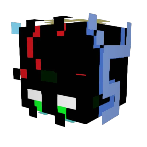Oshnog Minecraft avatar head, 3D render