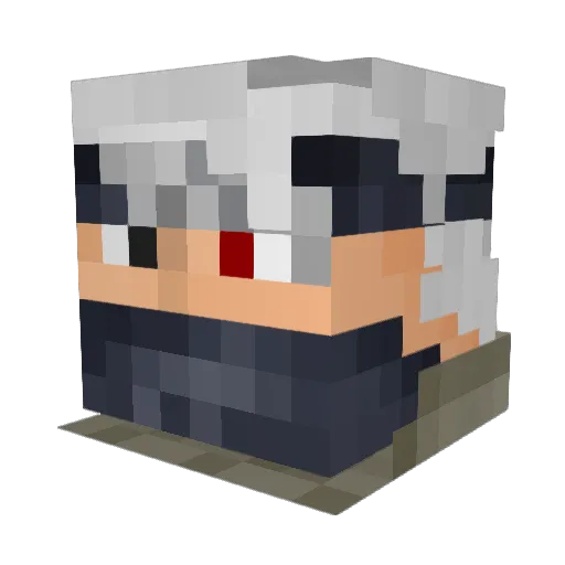 Osiome Minecraft avatar head, 3D render