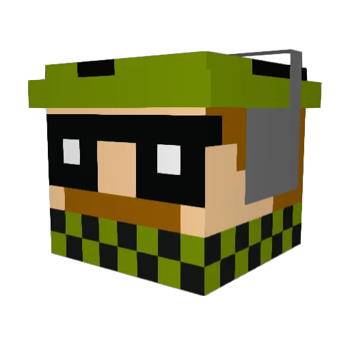 Osiris10 Minecraft avatar head, 3D render