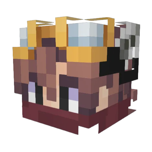 OsirisX01 Minecraft avatar head, 3D render